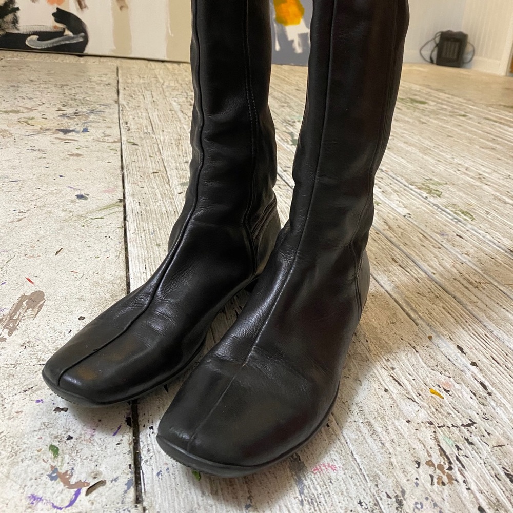 Prada leather sock boots